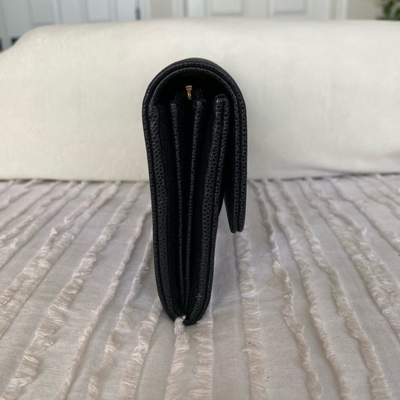 Chanel Black Wallet Quilted Caviar Leather CC Logo - Picture 11 of 17